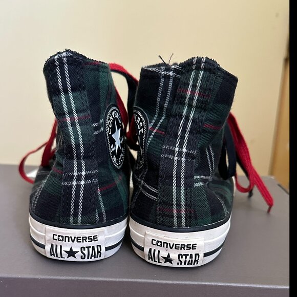 Converse High Top Chuck Taylor Plaid Shoes - Size 6.5 - Picture 2 of 3